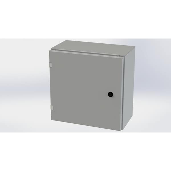 1/4 Turn Latch Electrical Enclosures, 16 in H, 8 in D, 16 in W, NEMA 3R, 4, 12, 13, Carbon Steel